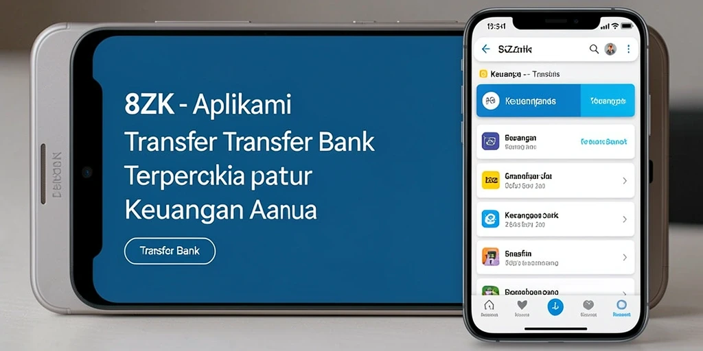 Tampilan antarmuka 8ZK yang sederhana dan efisien untuk transaksi bank.