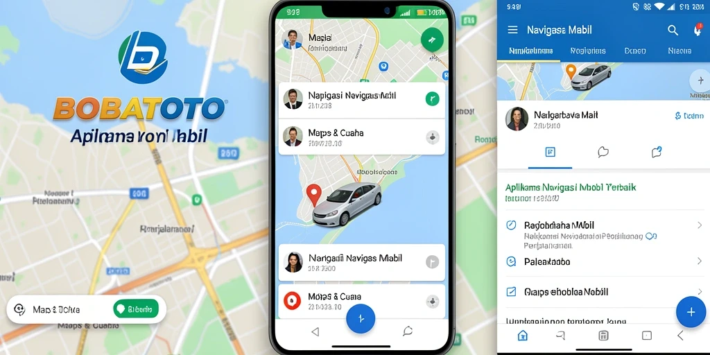 Tampilan antarmuka BOBATOTO memudahkan navigasi perjalanan mobil.