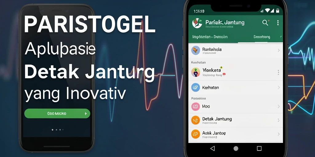 Antarmuka aplikasi Detak Jantung PARISTOGEL yang menarik dan informatif.