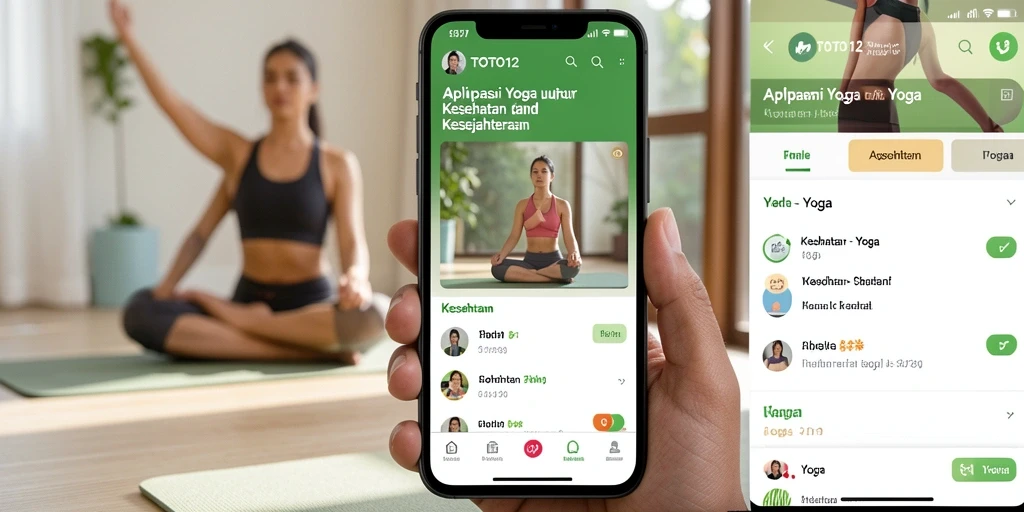 Antarmuka TOTO12 yang ramah pengguna dengan panduan latihan Yoga.