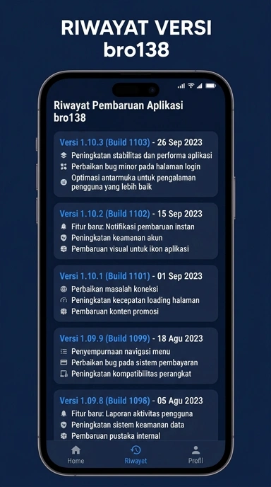 Riwayat Versi Aplikasi bro138 untuk Android